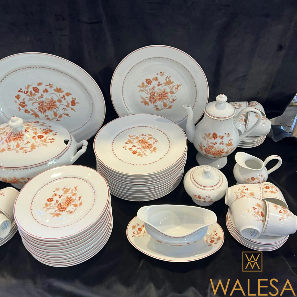 Limoges Bernardaud modèle Mandalay service à dîner et à dessert en porcelaine – Image 6