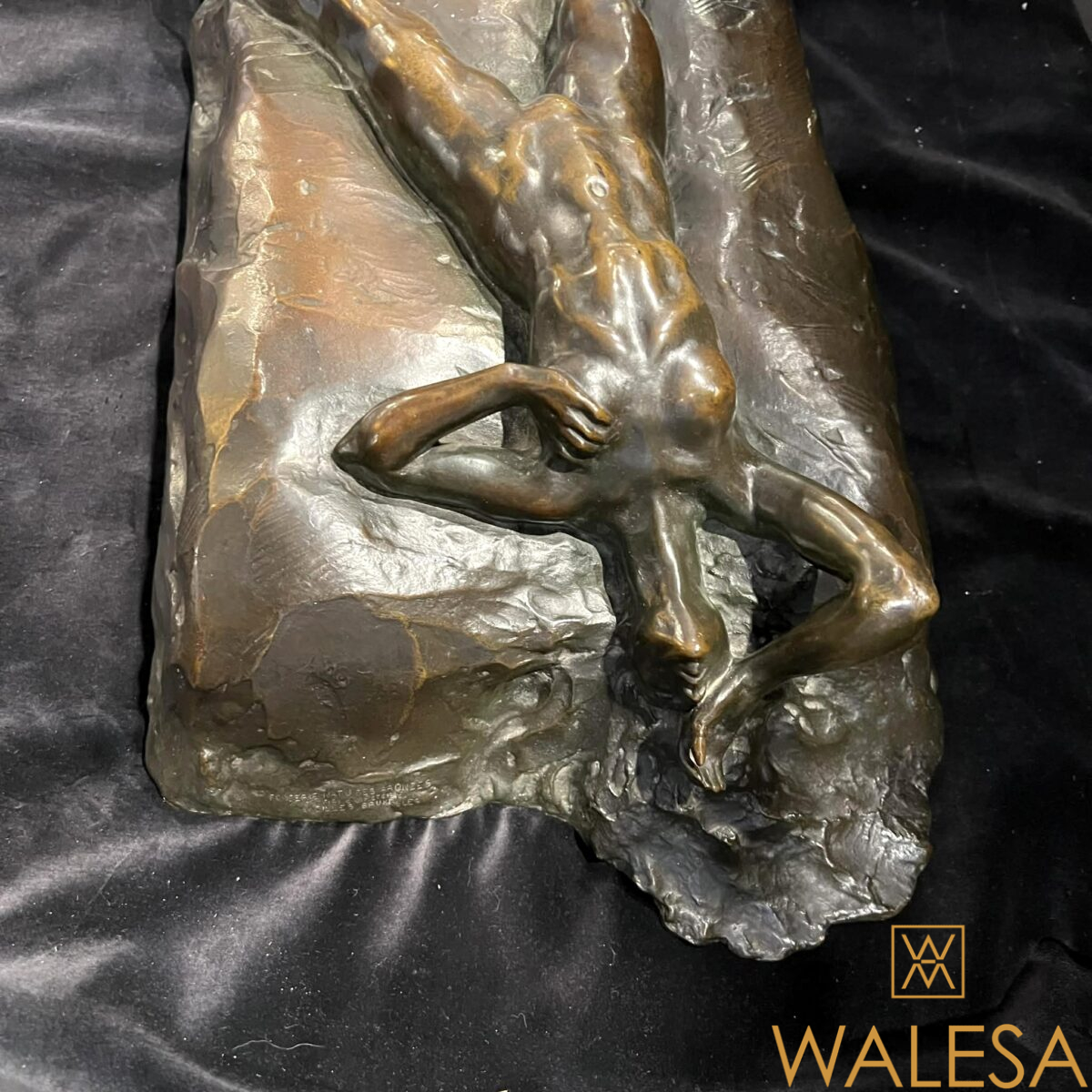 Maurice GUIRAUD-RIVIERE « femme nue allongée » sculpture en bronze – Image 6