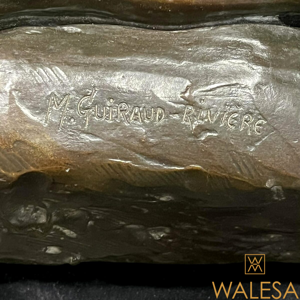 Maurice GUIRAUD-RIVIERE « femme nue allongée » sculpture en bronze – Image 9