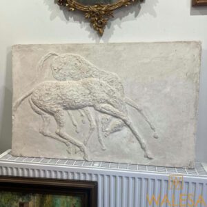 Idel IANCHELEVICI (1909-1994) bas relief “deux chevaux entrelacés “