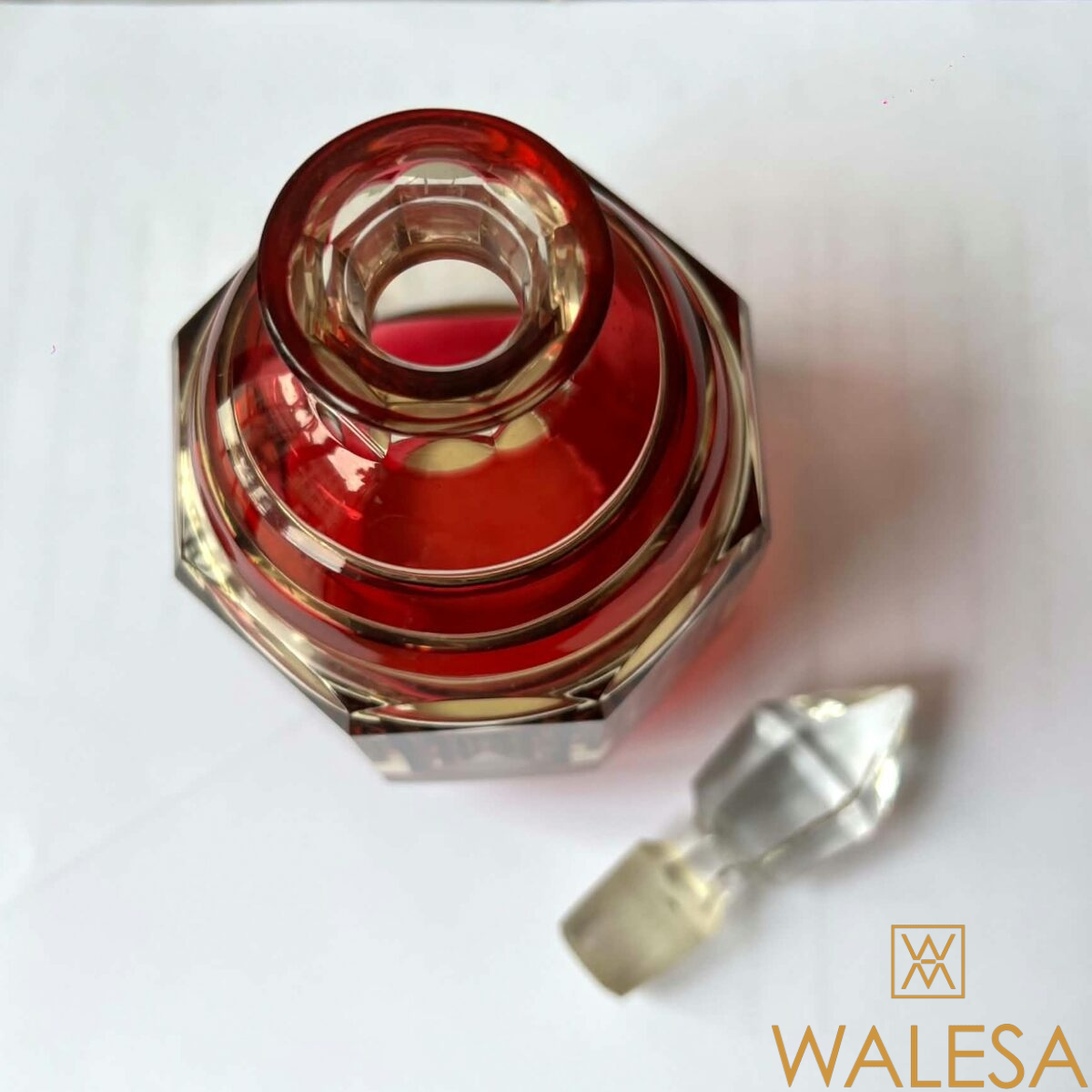 Val Saint Lambert Art Déco (1925-1930) Flacon à parfum en cristal – Image 4