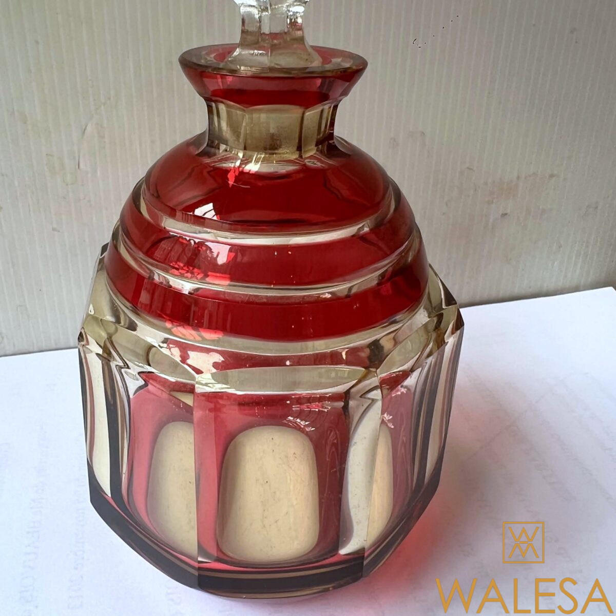 Val Saint Lambert Art Déco (1925-1930) Flacon à parfum en cristal – Image 3