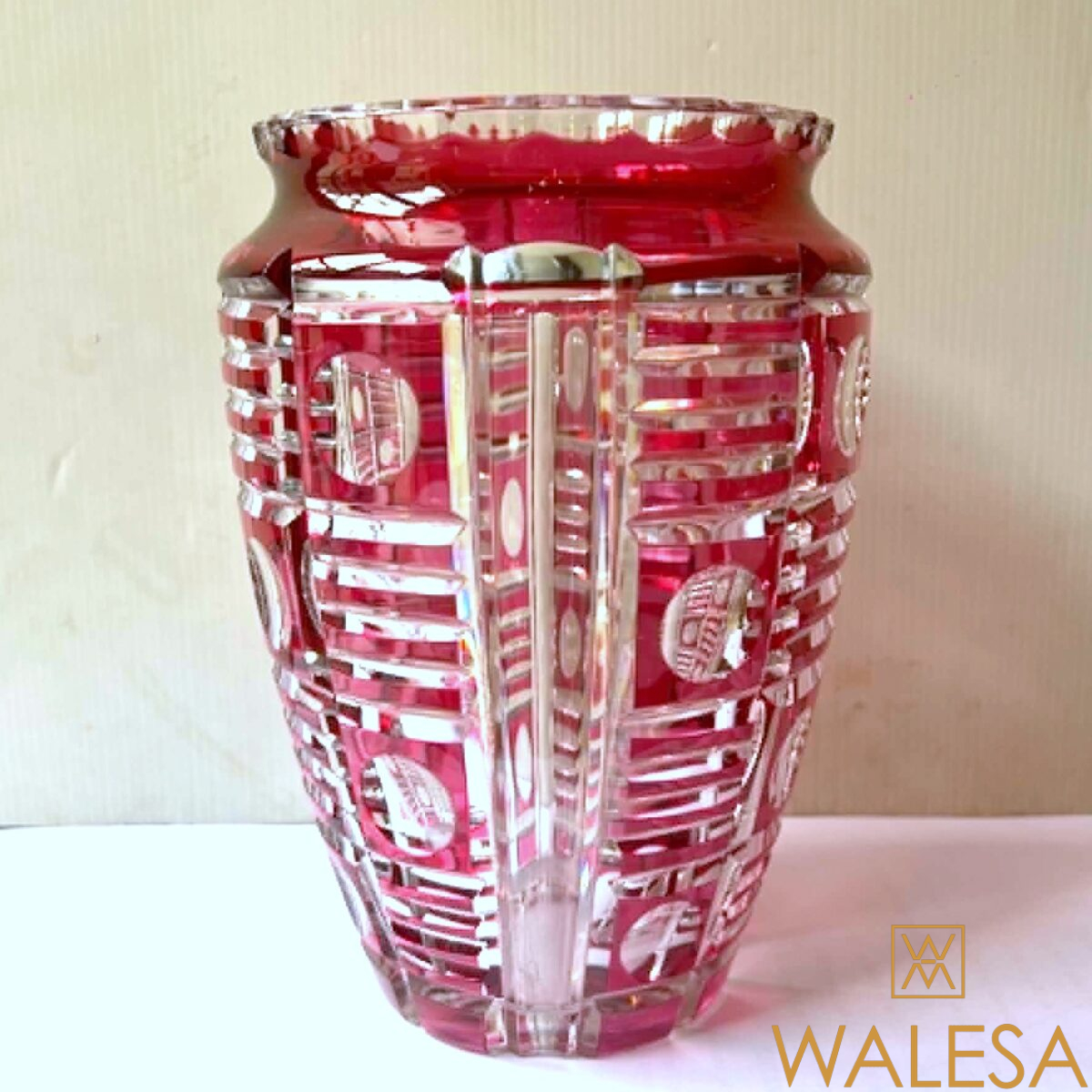 Val Saint Lambert Art Déco (1925-1930) Vase en cristal – Image 4