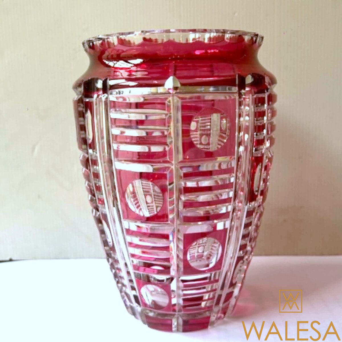 Val Saint Lambert Art Déco (1925-1930) Vase en cristal – Image 3