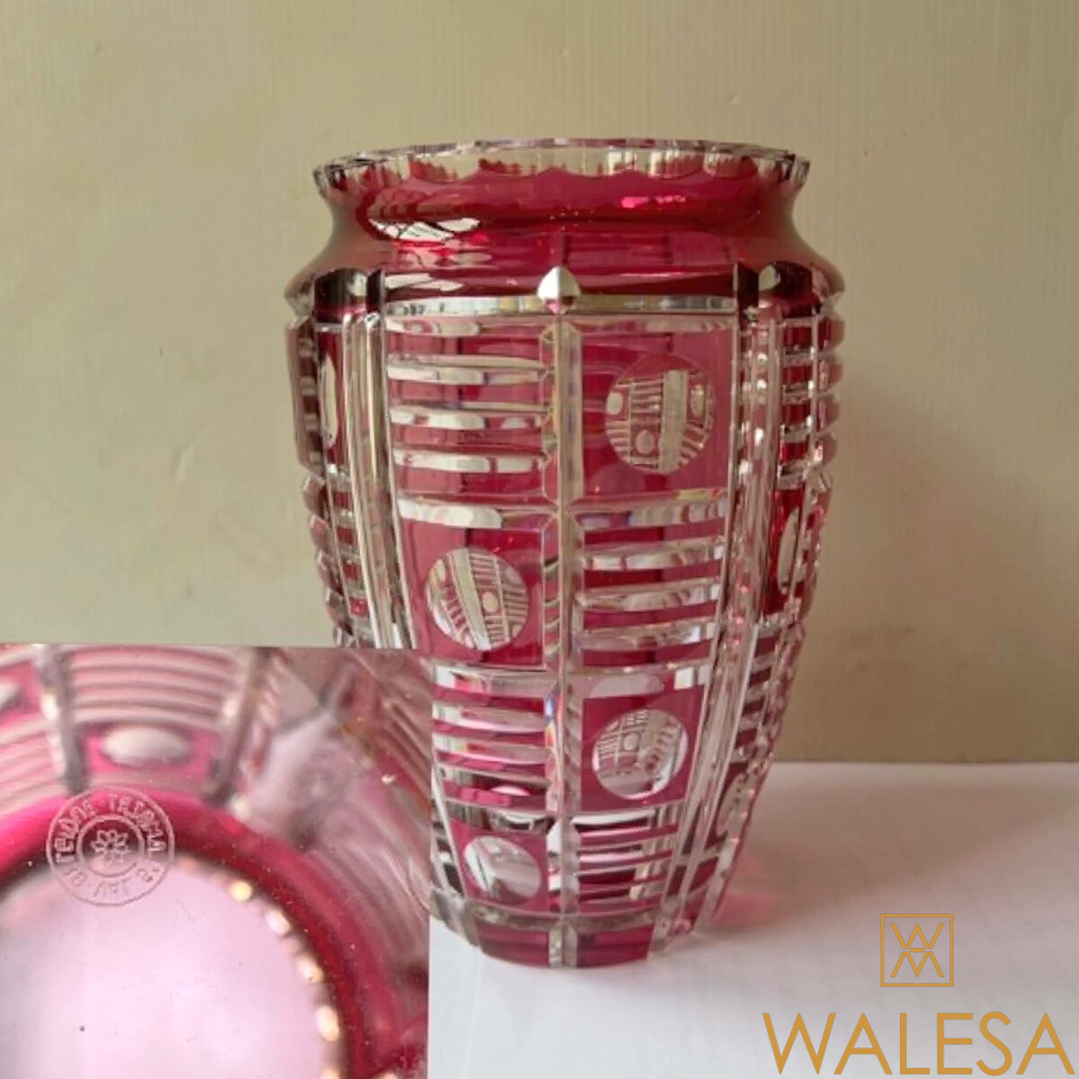 Val Saint Lambert Art Déco (1925-1930) Vase en cristal – Image 2