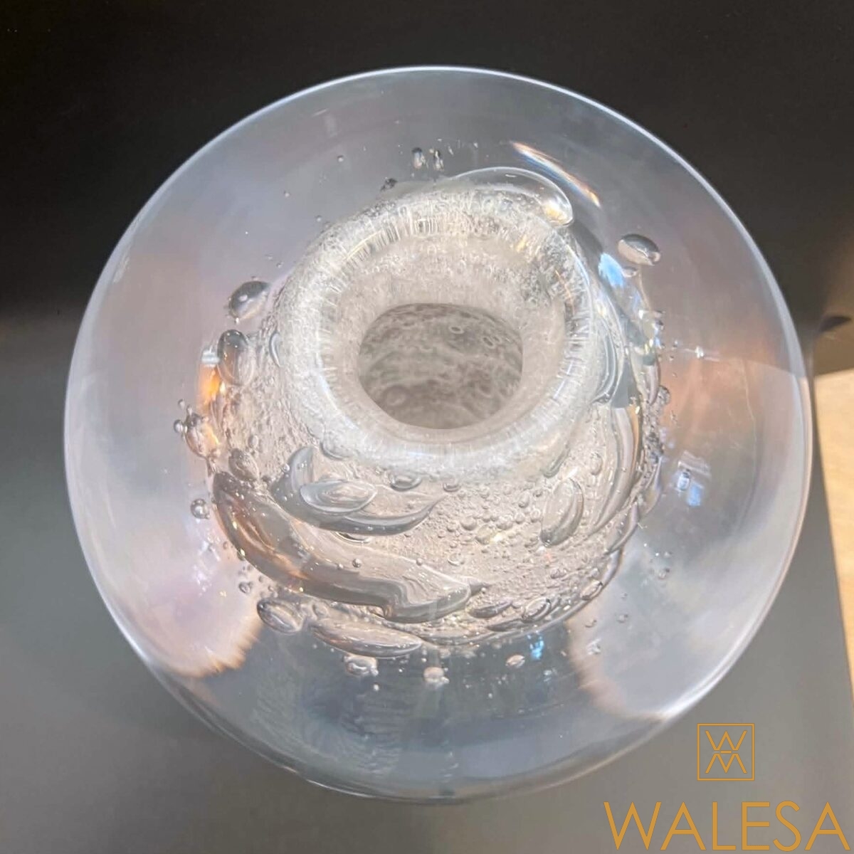 Anna TORFS vase a bulles en cristal – Image 9
