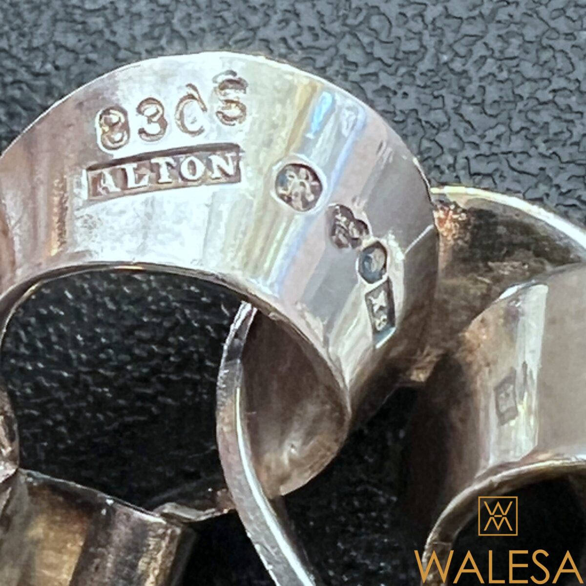 Bracelet moderniste en argent massif ALTON Theresia HVORSLEV Suède 1970 – Image 6