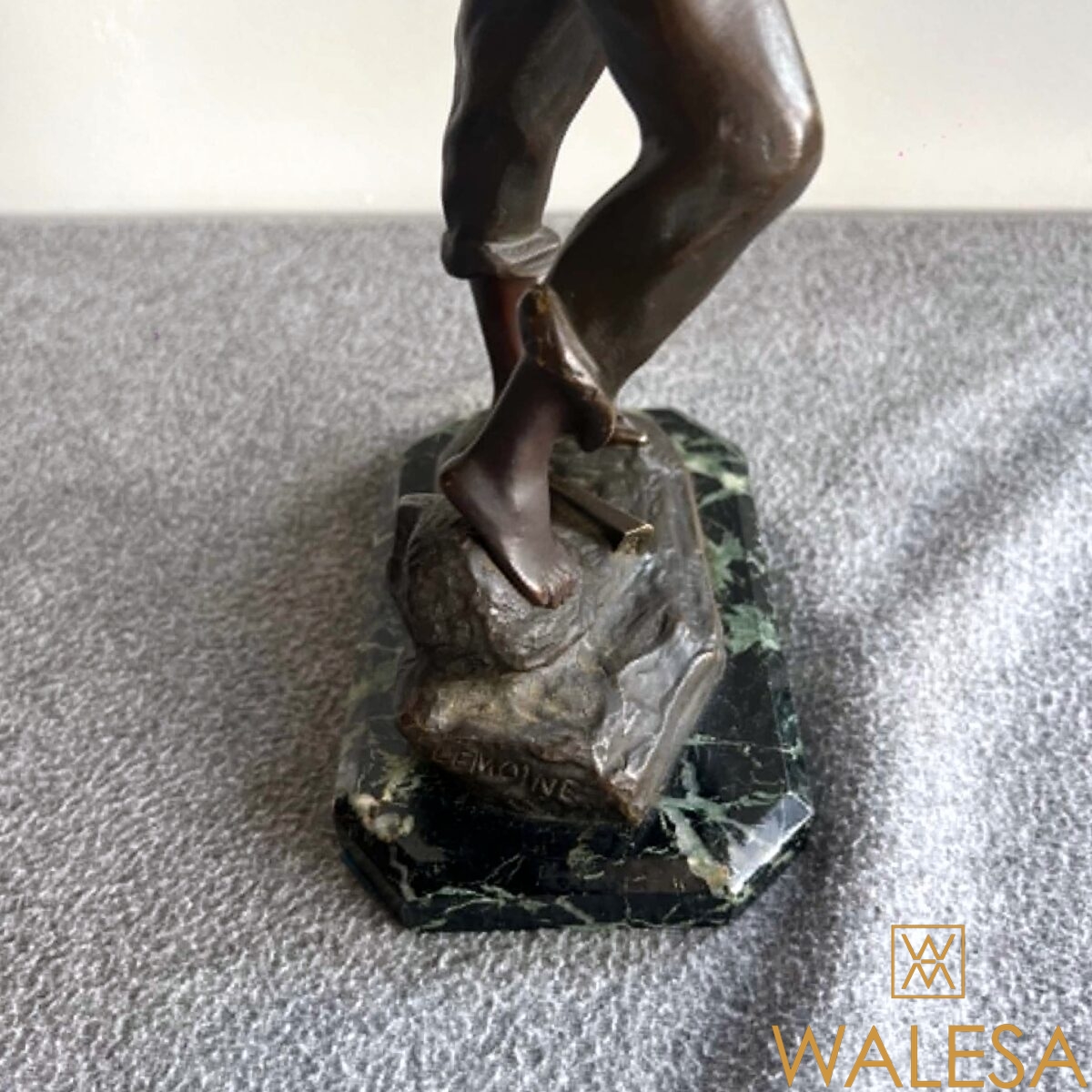 Charles LEMOINE bronze “L’Homme a l’Aigle” – Image 6