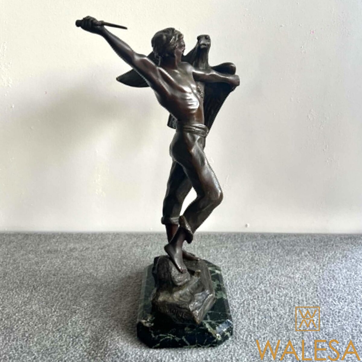 Charles LEMOINE bronze “L’Homme a l’Aigle” – Image 10