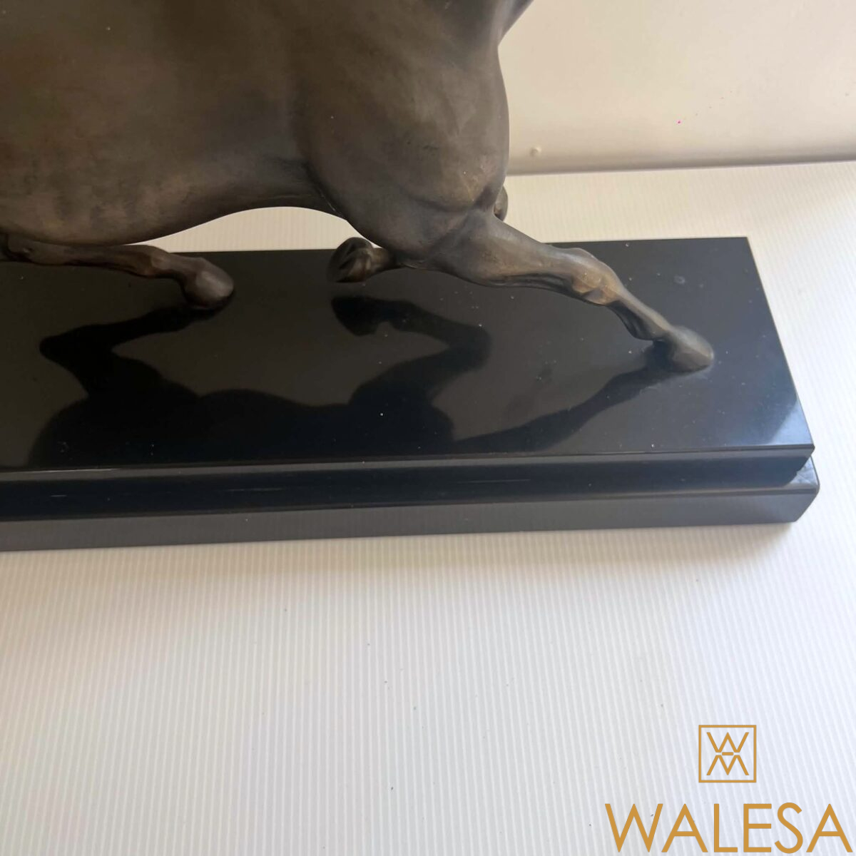 Charles VALTON « Cheval au galop » en métal à patine bronze nuancée vert/gris. – Image 11