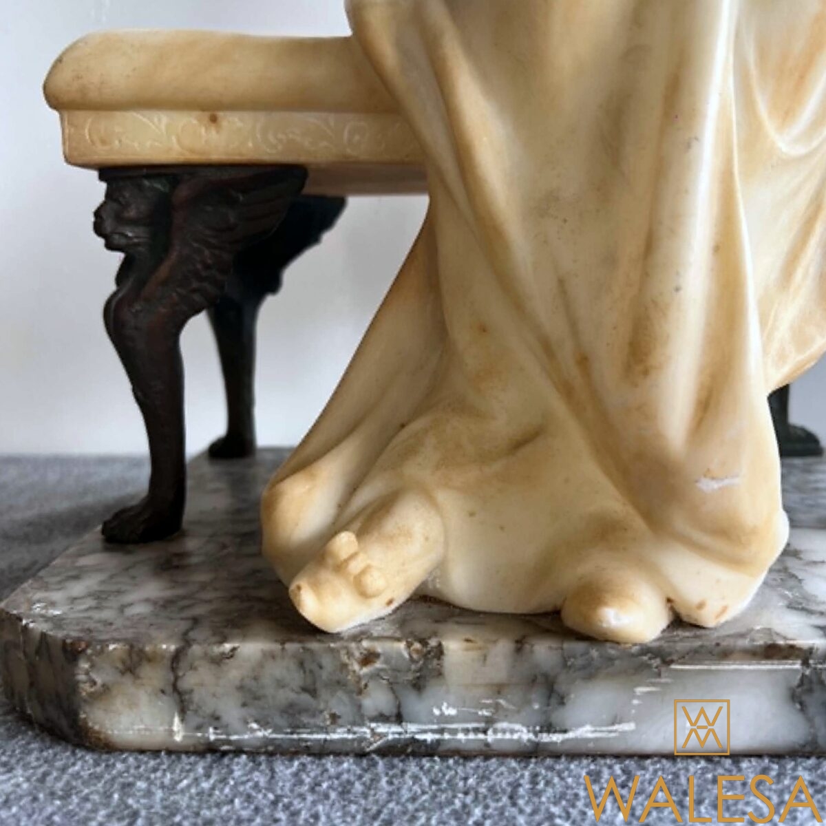 Guglielmo PUGI sculpture en albâtre bronze et marbre. – Image 12