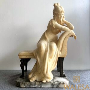 Guglielmo PUGI sculpture en albâtre bronze et marbre.