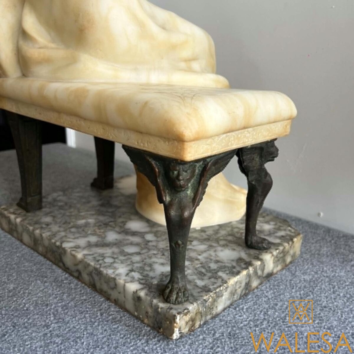 Guglielmo PUGI sculpture en albâtre bronze et marbre. – Image 9