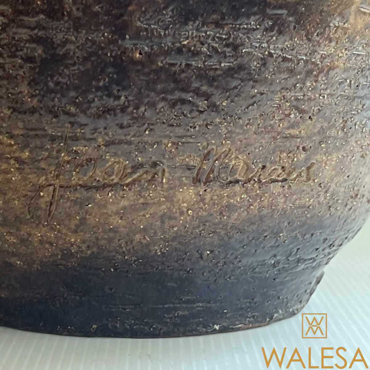 Jean MARAIS cache-pot en grès émaillé à texture rugueuse brune et marron – Image 3