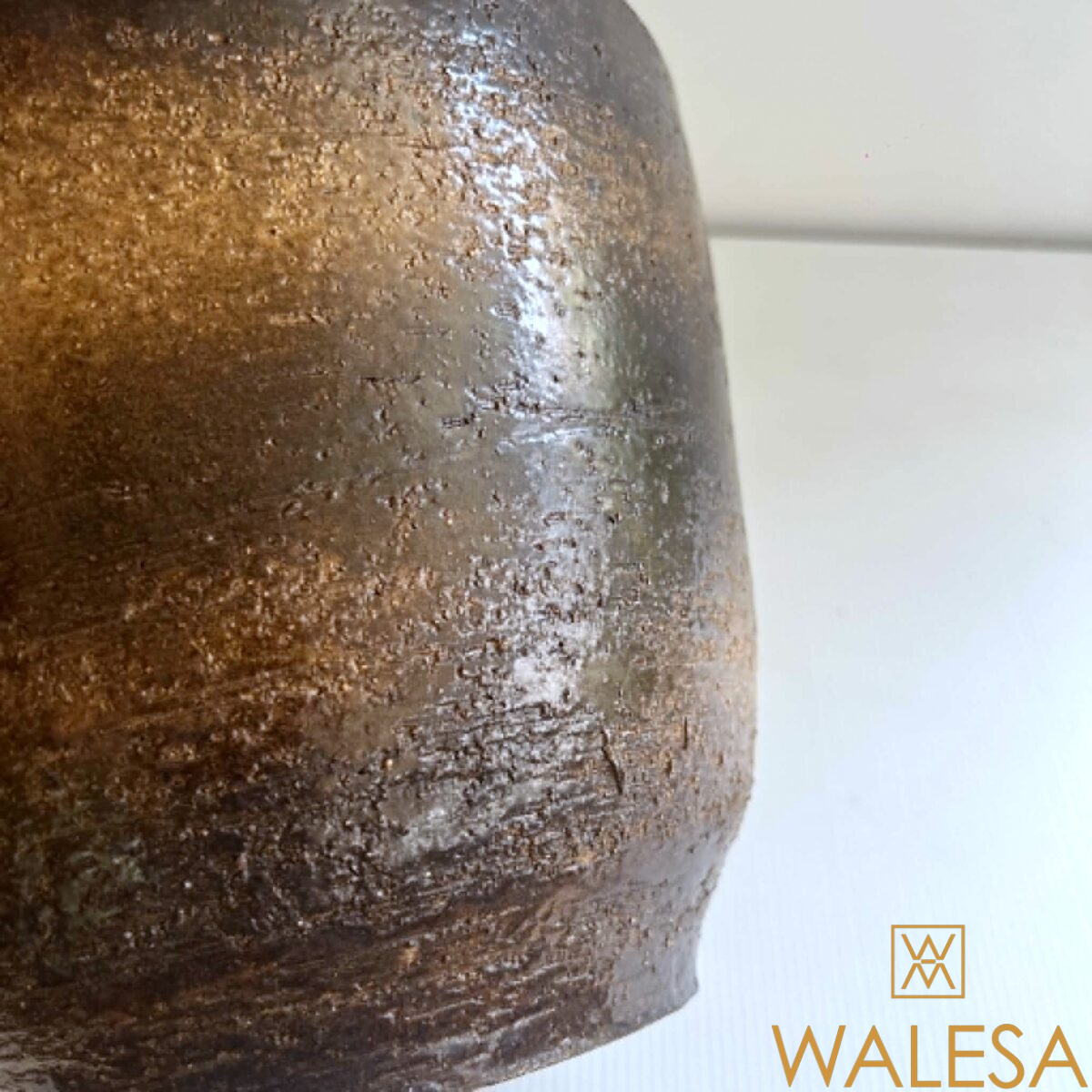 Jean MARAIS cache-pot en grès émaillé à texture rugueuse brune et marron – Image 9