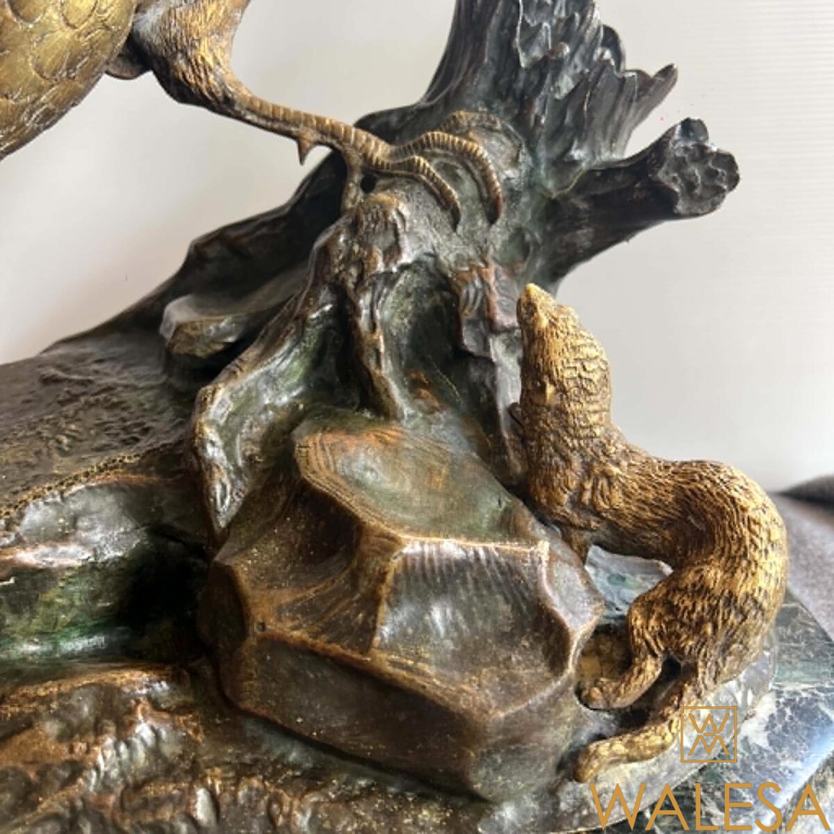 Jules MOIGNIEZ Bronze “Le faisan et la belette” – Image 12