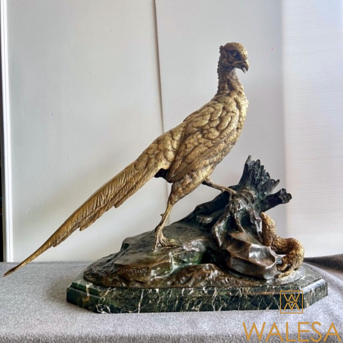 Jules MOIGNIEZ Bronze “Le faisan et la belette” – Image 2