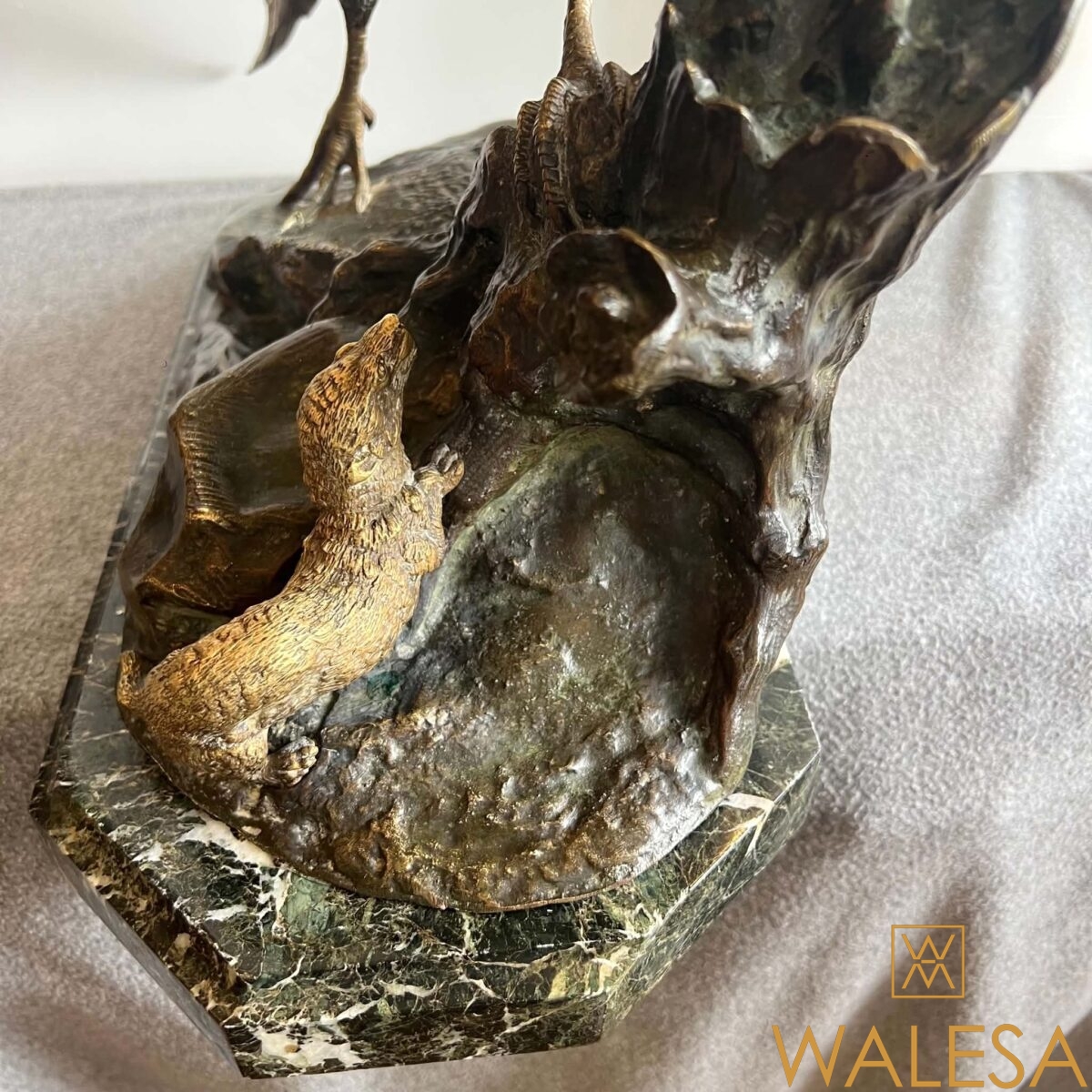Jules MOIGNIEZ Bronze “Le faisan et la belette” – Image 10