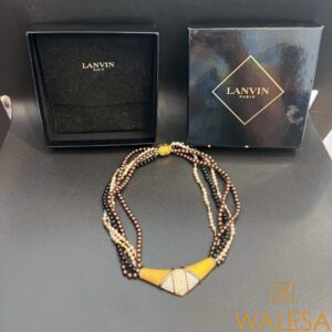 LANVIN - Collier multi-rangs torsadées de perles