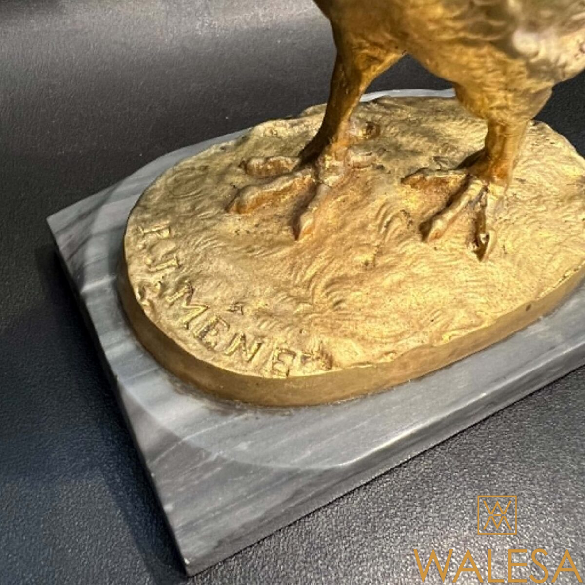 Pierre-Jules MÈNE « coq» en bronze à patine dorée – Image 6