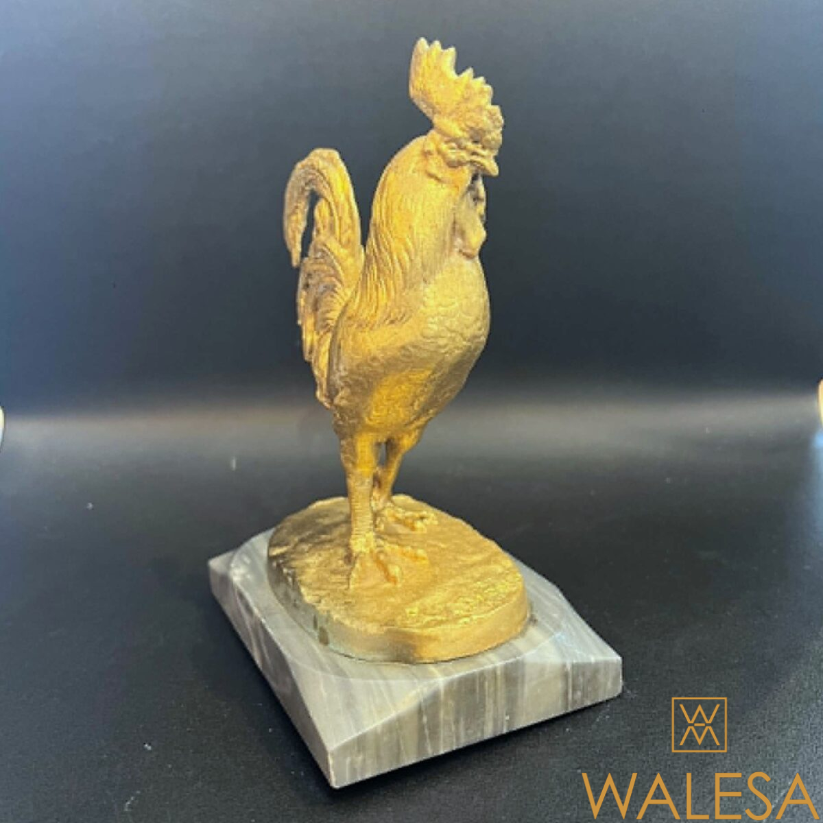 Pierre-Jules MÈNE « coq» en bronze à patine dorée – Image 3