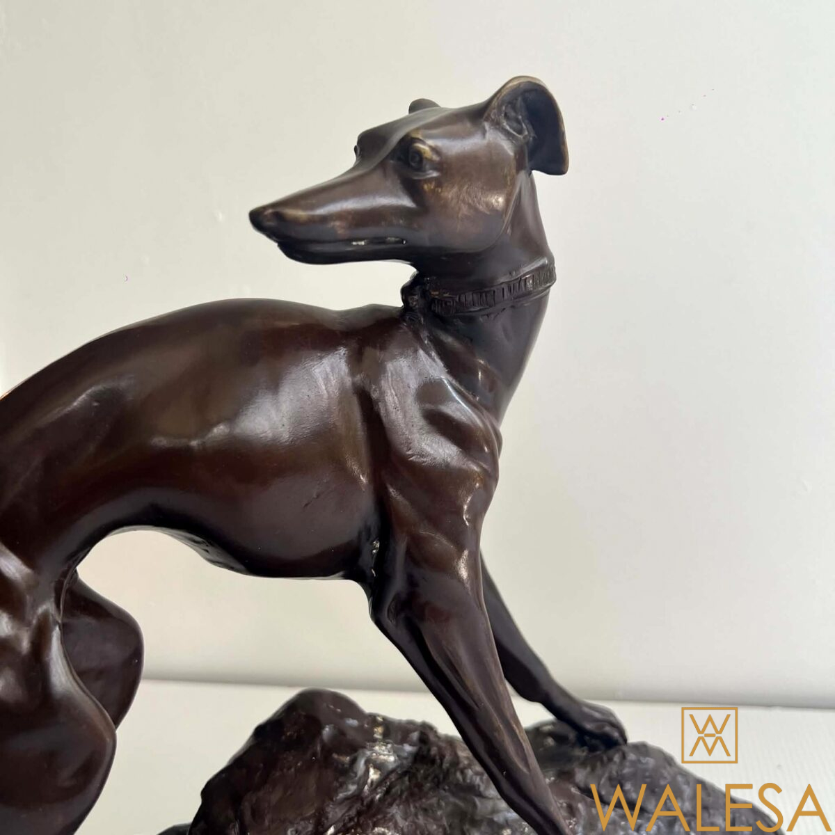 Théodore GECHTER «Lévrier» en bronze à patine brune – Image 2