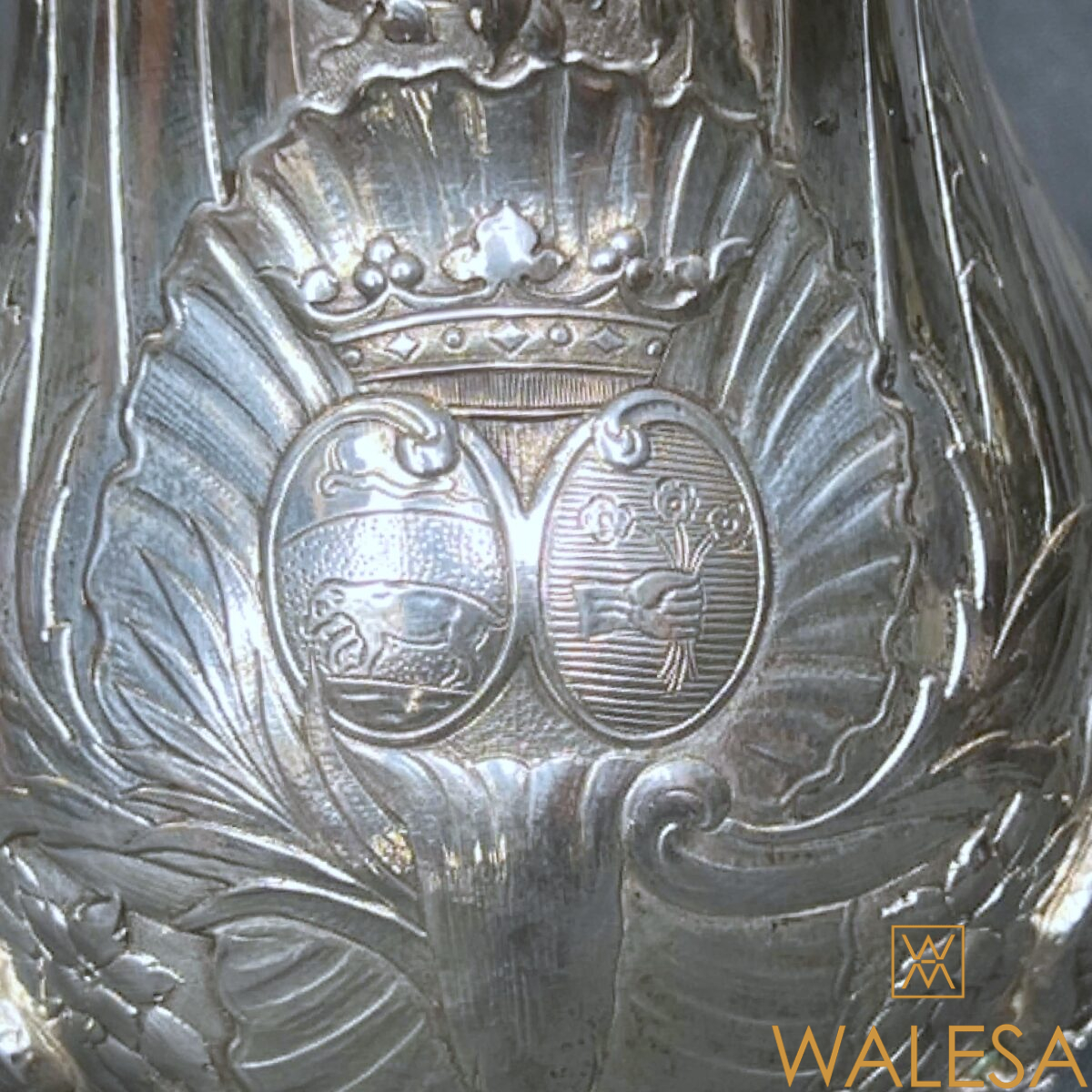 Verseuse en argent massif de style Louis XV rocaille Allemagne XIXe siècle – Image 9
