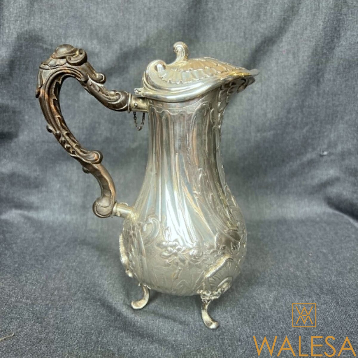 Verseuse en argent massif de style Louis XV rocaille Allemagne XIXe siècle – Image 2