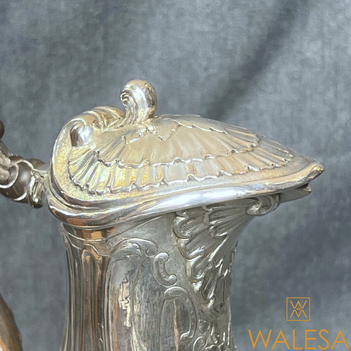 Verseuse en argent massif de style Louis XV rocaille Allemagne XIXe siècle – Image 5