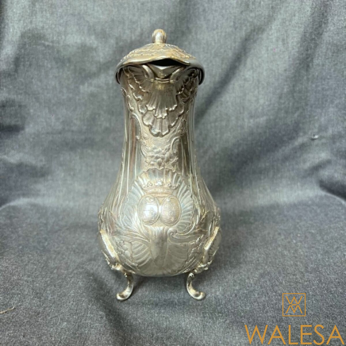Verseuse en argent massif de style Louis XV rocaille Allemagne XIXe siècle – Image 4