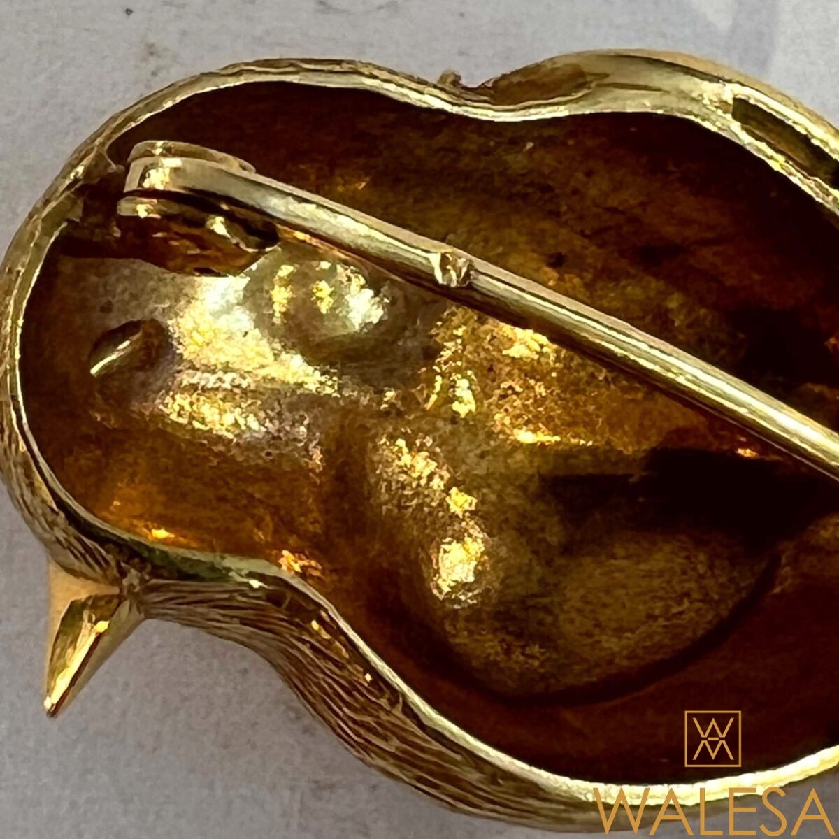 Broche oiseau or 18k et émaux – Image 9