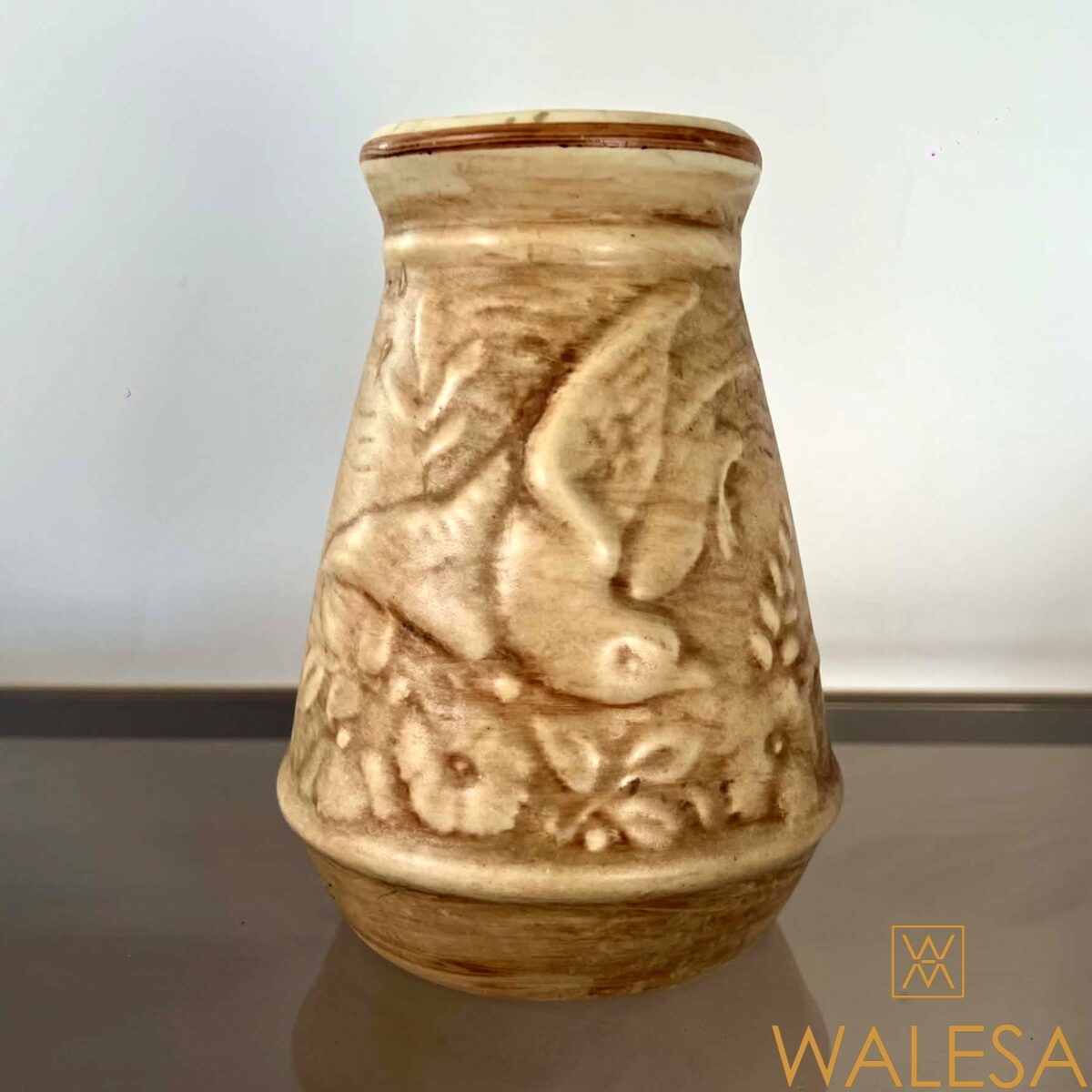 Charles CATTEAU Boch Frères KERAMIS vase Art Deco en céramique monochrome