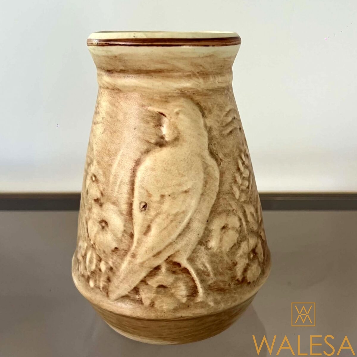 Charles CATTEAU Boch Frères KERAMIS vase Art Deco en céramique monochrome – Image 4
