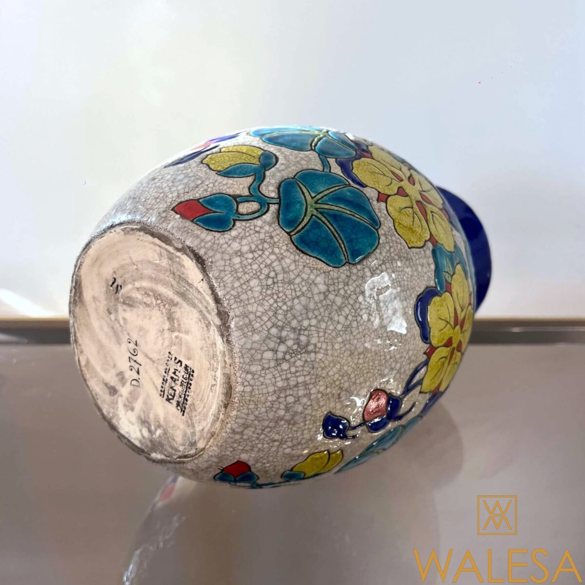 Charles CATTEAU Keramis Boch Frères La Louvière vase Art Deco décor floral – Image 5