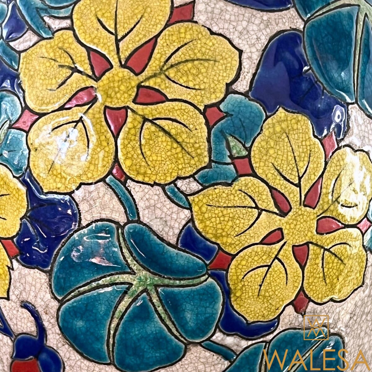 Charles CATTEAU Keramis Boch Frères La Louvière vase Art Deco décor floral – Image 3