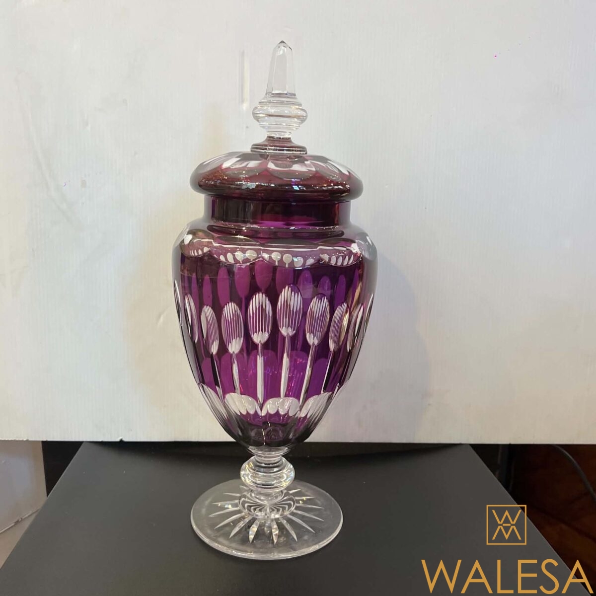 Cristal Val Saint Lambert - drageoir - grand vase couvert – Image 3