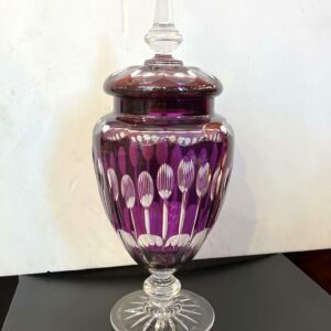 Cristal Val Saint Lambert - drageoir - grand vase couvert