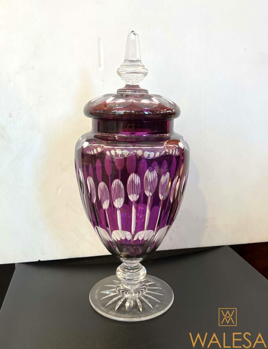 Cristal Val Saint Lambert - drageoir - grand vase couvert