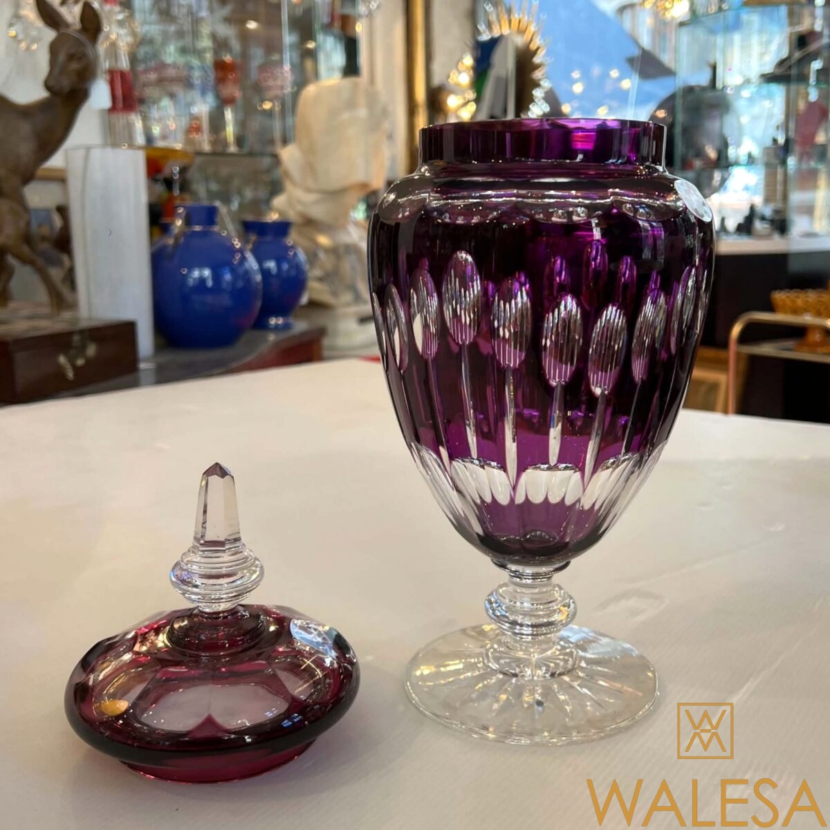 Cristal Val Saint Lambert - drageoir - grand vase couvert – Image 7