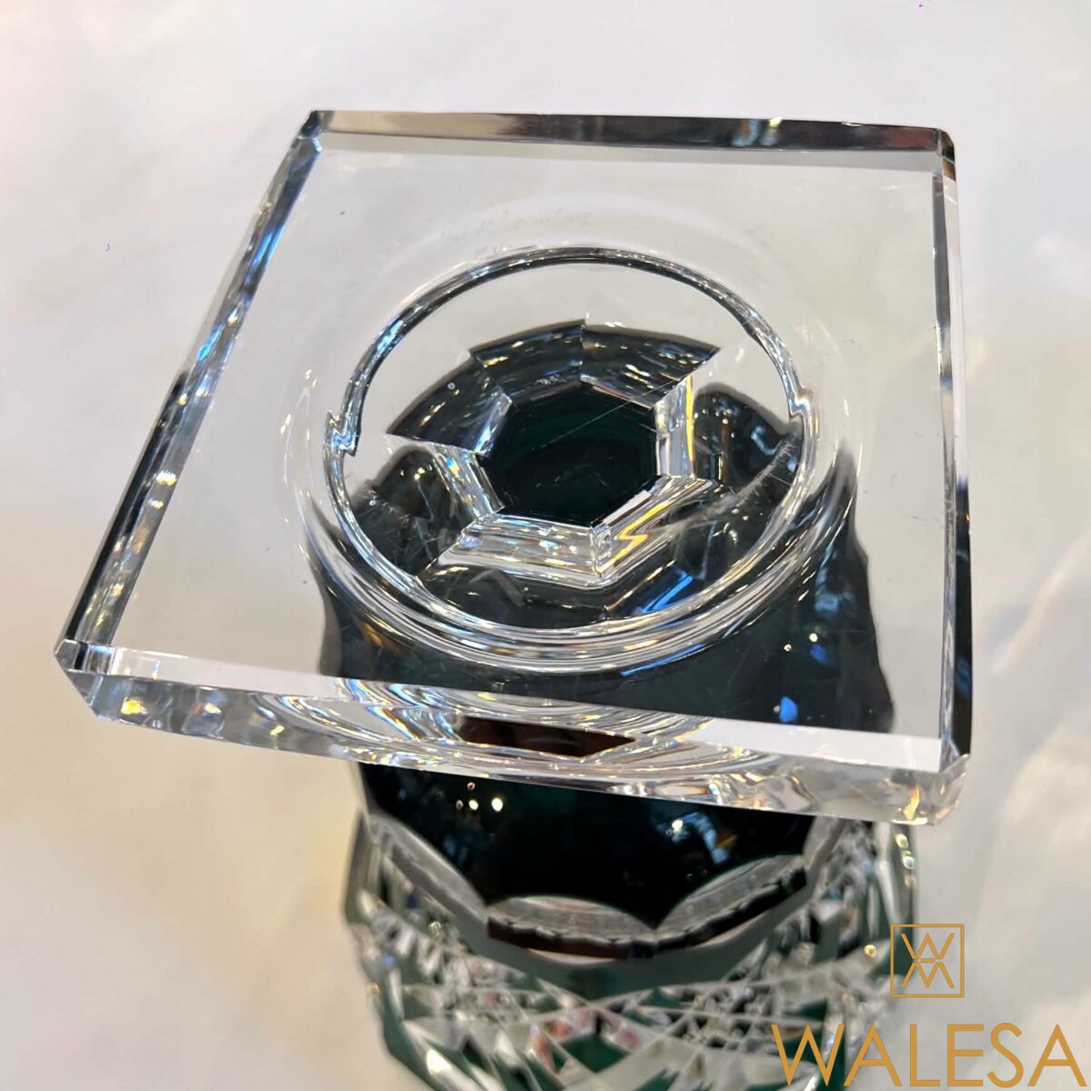 Cristal Val Saint Lambert - vase sur piédouche modèle « Thessalie » – Image 10