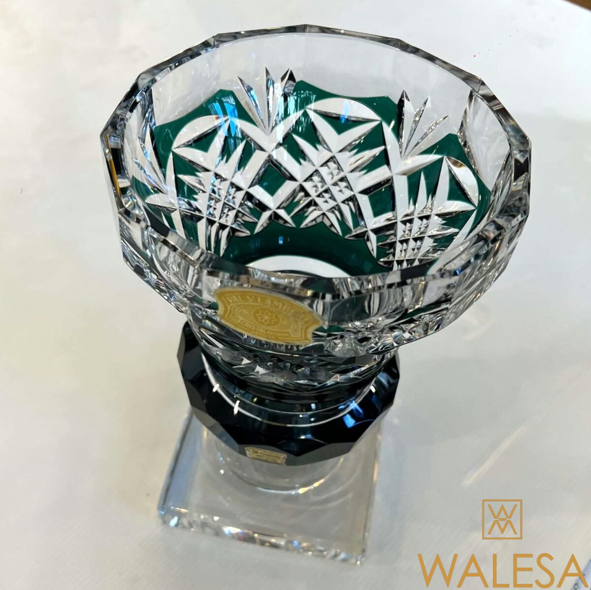 Cristal Val Saint Lambert - vase sur piédouche modèle « Thessalie » – Image 5