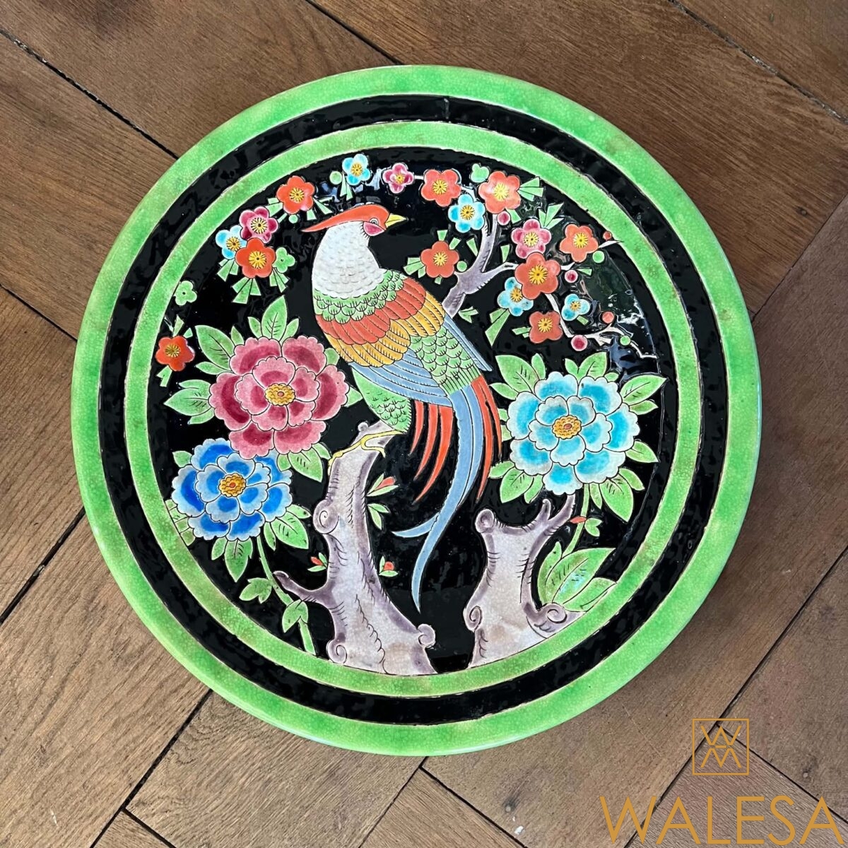 KERAMIS grand plat Art Deco à décor d’émaux cloisonnés – Image 2