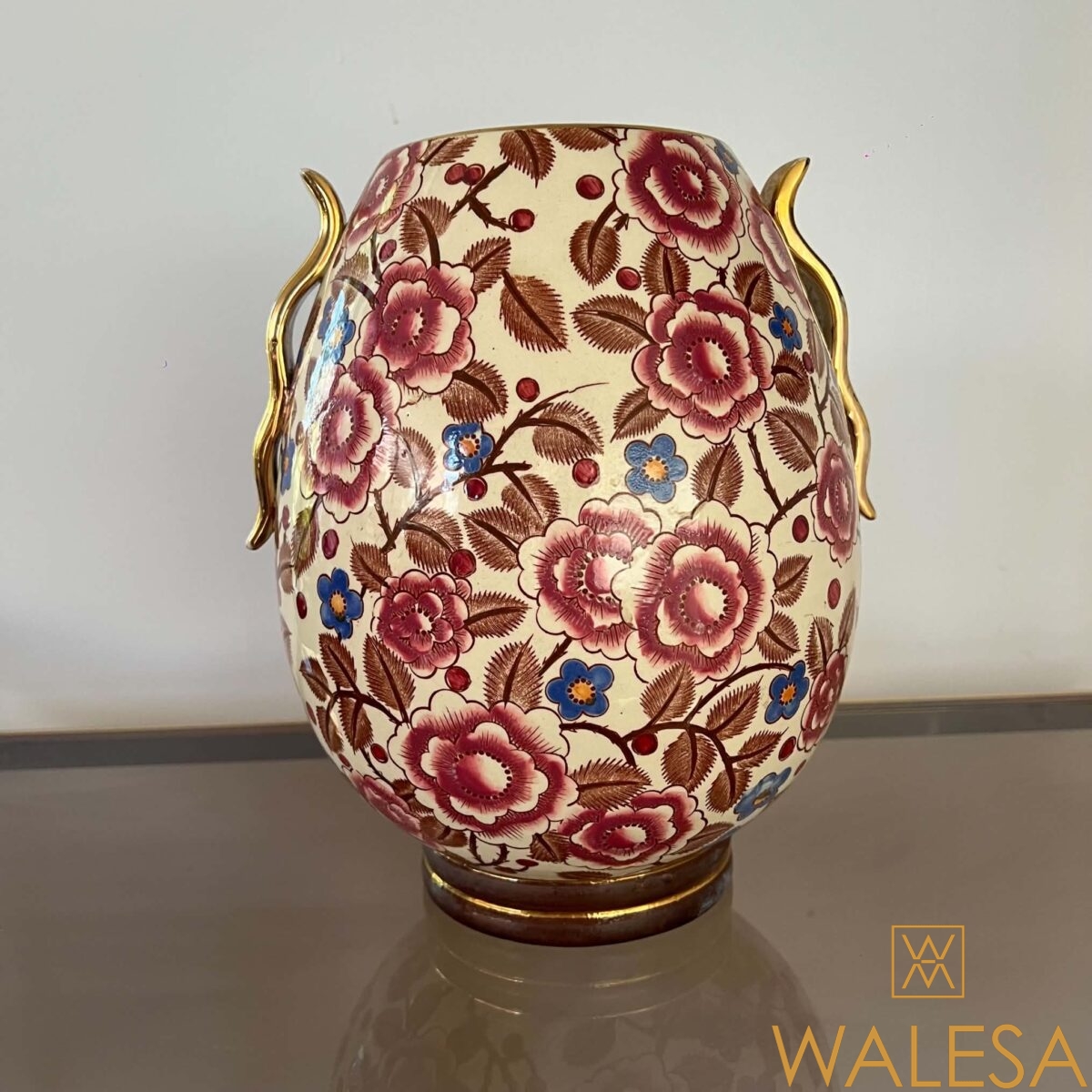 Raymond CHEVALIER Boch Frères La Louvière Vase Art Deco “Shanghai “